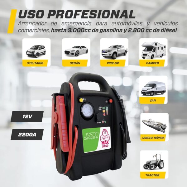 MAXTOOLS JS500 2200 A 22 Ah